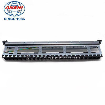 19 Inch 1u Rack Mount Shielded Patch Panel 24 Ports Loaded Cat6a Stp With 24 Pieces Jack