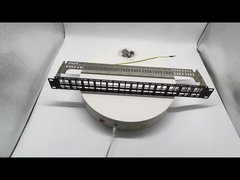 เครือข่ายความหนาแน่นสูง 1U ความจุ Port 48 RJ45 พานล็อคแพทช์