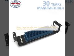 ตู้ MDF หลักด้านข้างสำหรับสายเคเบิลขนาด 19 นิ้ว, บล็อกเทอร์มินอลโทรศัพท์ 100 คู่