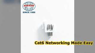 การติดตั้งแจ๊กแบบกุญแจ Cat6 ฟรีเครื่องมือง่ายๆ
