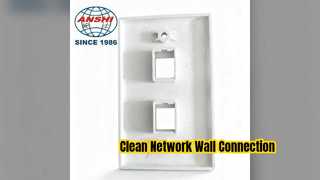 ANSHI 120 US Wall Plate โซลูชันเครือข่าย RJ45 RJ11 คู่
