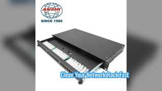 โซลูชันเครือข่ายแบบติดตั้งบนแร็คแผงแพทช์ 1U 24 พอร์ต Cat5e