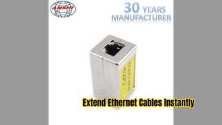 ขยายสายเคเบิลอีเทอร์เน็ตด้วยข้อต่อโลหะ RJ45 แบบมีฉนวนหุ้ม