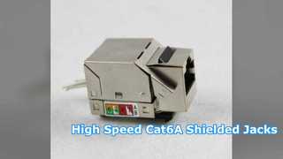แจ็คสโตนแบบป้องกัน Cat6A ระดับมืออาชีพสำหรับเครือข่ายที่รวดเร็ว