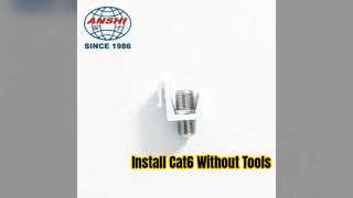 การติดตั้งแจ๊กแบบกุญแจ Cat6 ฟรีเครื่องมือง่ายๆ