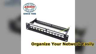 โซลูชันเครือข่ายขนาดกะทัดรัดแผงแพทช์ Cat6 12 พอร์ต