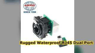 กันน้ำDualพอร์ตRJ45 Ethernet Connector Dประเภทอะแดปเตอร์