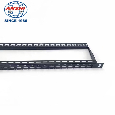 ANSHI 0.5U High Density Blank Patch Panel 24 Ports For UTP Keystone Jacks