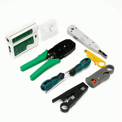 Network Repair Tool Kit RJ45 Crimp Pliers Cable Lan Tester Cutter Stripper testing tools
