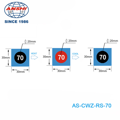 Irreversible Temperature Indicator Labels 2 Point 70  80 ℃ 158 176℉ 2 Temperature Level