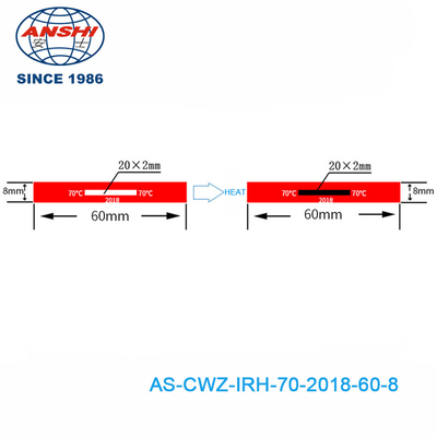 Irreversible Temperature Indicator Labels 2 Point 70  80 ℃ 158 176℉ 2 Temperature Level