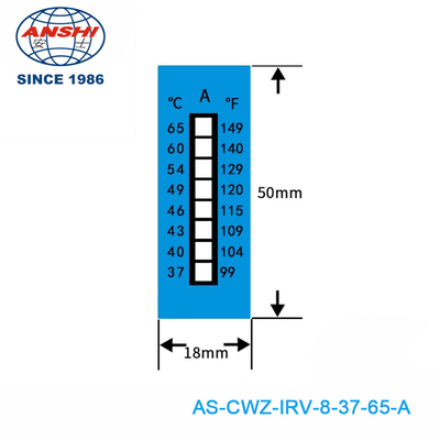 Irreversible Temperature Indicator Labels 2 Point 70  80 ℃ 158 176℉ 2 Temperature Level
