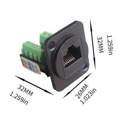 RJ45 D type CAT5E UTP keystone jack Toolless female jack panel mount telecommunications 