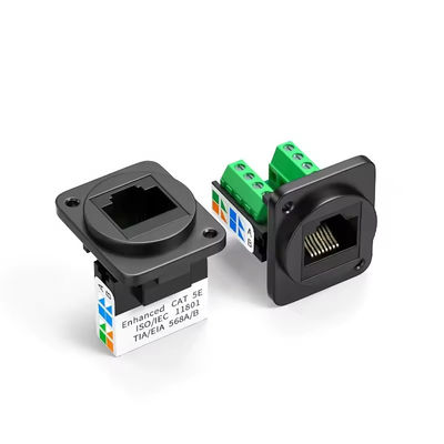RJ45 D type CAT5E UTP keystone jack Toolless female jack panel mount telecommunications 