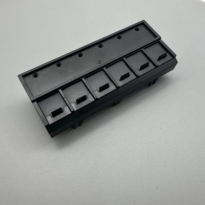 CAT5e/CAT6/CAT6A Patch Panel Front Panel Adapter 6 Slots for RJ45 Keystone UTP Black
