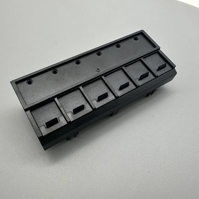 CAT5e/CAT6/CAT6A Patch Panel Front Panel Adapter 6 Slots for RJ45 Keystone UTP Black