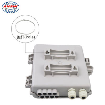 8 Cores Outdoor Wall Mount Fiber Distribution Box ftth distribution terminal box