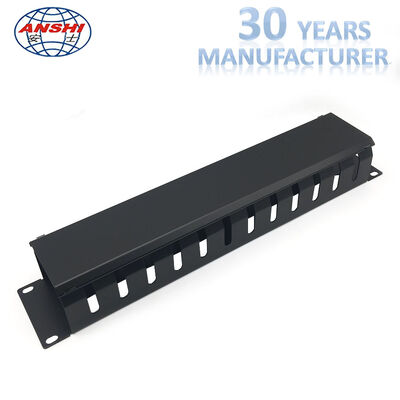 2U Height 12 Slot 19 Inch Rack Mountable Horizontal Cable Manager 
