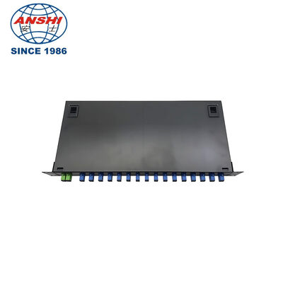 2 x 16 PLC Fiber Splitter with SC/UPC Connector 1U 19" Rack Mount for Singlemode Fiber Optic Networks