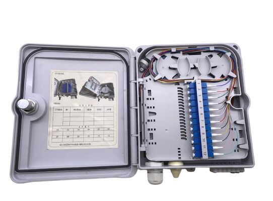 12-Core Fiber Optic Distribution Box with LC Simplex Adapters & IP65 Protection for FTTH Applications