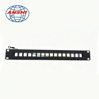 CAT6 CAT5E 19 Inch 16 Port Shielded Patch Panel STP FTP RJ45 Rack Mount Network Distribution Panel