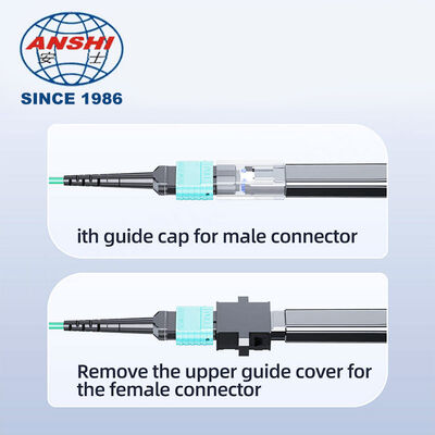 One Press One Click Fiber End Face Cleaner, Fast Wipe Tool for MPO/MTP Connector, Flange Optical Patch Cord MPO Fiber Connector Cleaner