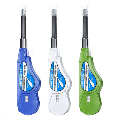 One Press One Click Fiber End Face Cleaner, Fast Wipe Tool for MPO/MTP Connector, Flange Optical Patch Cord MPO Fiber Connector Cleaner