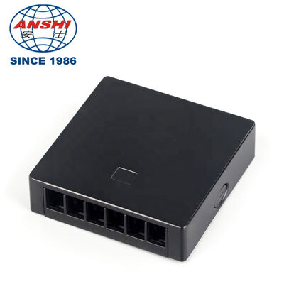 6 Port 6 Core 86 Optical Fiber Termination Box, Metal Clip Wall‑Mounted Internal TB‑6 Subscriber Box Face Panel