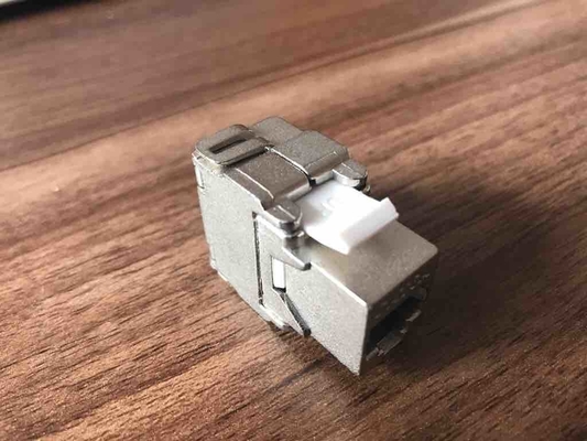 FTP Cat6 Punch ลงแจ็ค Keystone แจ็ค RJ45 180 องศาโลหะสี OEM / ODM
