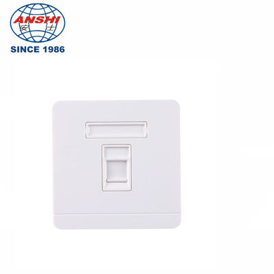 ANSHI RJ45 86x86mm ช่องเดียว ช่องสอง แผ่นโทรคมนาคม หน้าแผ่น