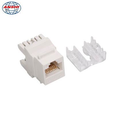 แจ็คคีย์สโตน RJ45 180 องศา CAT6 CAT6A UTP พร้อมหมุดทองแดงฟอสเฟอร์บรอนซ์เคลือบทอง