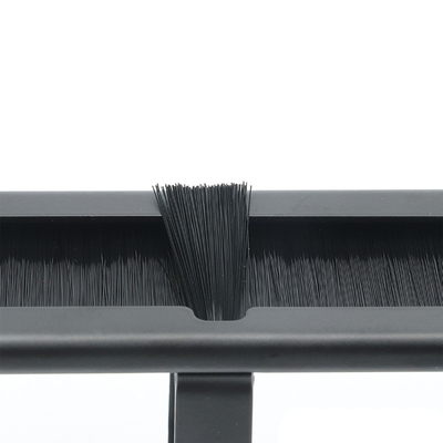 Black All-metal Brush Panel 1U Cable Management XL-4020-3L-E 19 Inch 4Rings For Organizing Cables