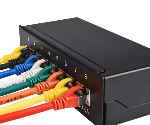 DESKTOP PATCH PANEL 8 PORT CAT5E CAT6 CAT6A SHIELDED 90 องศา