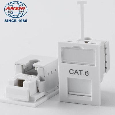 โมดูลกล่องพื้นเครือข่าย CAT6 UTP LJ6C แบบ UK ขนาด 38 x 25 มม.