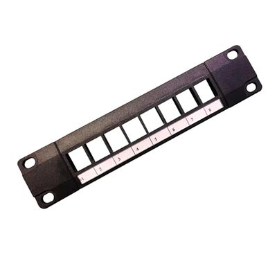8 Port Unloaded Modular Patch Panel พร้อมความเหมาะสม CAT6A สําหรับการเชื่อมต่อ RJ45