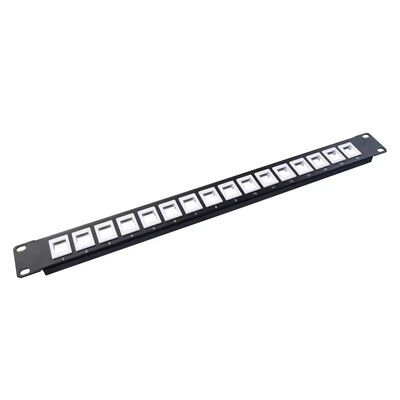 แผนที่ติดตั้ง Rack Patch Panel 1U 12 Port CAT5E CAT6A UTP ถอนอากาศ พร้อมแจ็ค RJ45 และ Pin IDC Phosphor Bronze สําหรับการตั้งเครือข่าย
