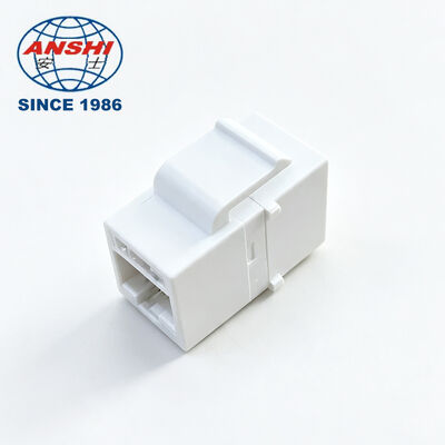 ANSHI 180-Degree Tool-Free Keystone Jack RJ45 CAT5E CAT6 CAT6A UTP ชิ้นส่วนโทรคมนาคมแบบไม่มีฉนวน