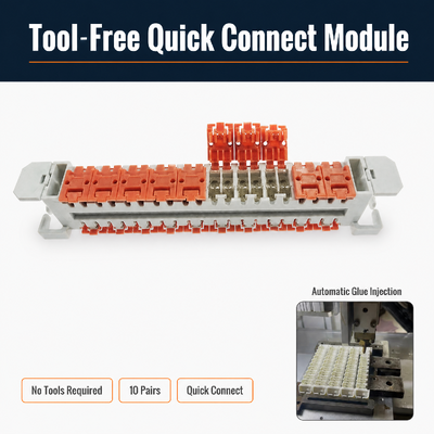 3M 10 Pair Toolless Jelly Filled Quick Connection LSA Plus Module สําหรับความน่าเชื่อถือของเครือข่ายความสมบูรณ์แบบสูง