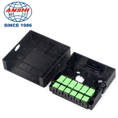 6 Port 6 Core 86 Optical Fiber Termination Box, Metal Clip Wall‑Mounted Internal TB‑6 Subscriber Box Face Panel