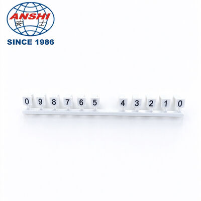 แถบมาร์กเกอร์เทอร์มินัลบล็อก OEM จากโรงงาน, แถบมาร์กเกอร์แบบว่างเปล่าและแบบพิมพ์ตัวเลขสำหรับอุปกรณ์สื่อสารโทรคมนาคม