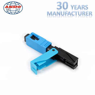 ขั้วต่อไฟเบอร์ออปติก SC / UPC ฟิลด์ประกอบ FTTH Quick Connector สายเคเบิลไฟเบอร์ขั้วต่อที่รวดเร็วโหมดเดียว